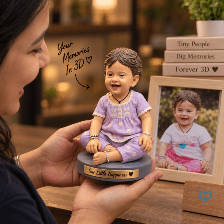Customised baby 3D miniature gift from photo by Make3D