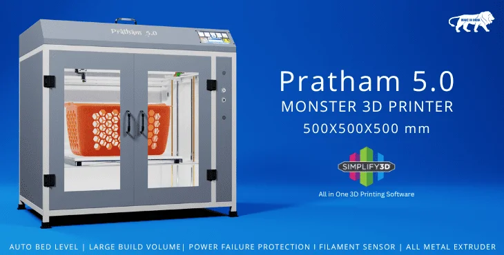 Pratham 5.0 fdm 3d printer and its features